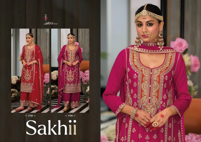 Sakhii By Eba Chinon Kurti With Bottom Dupatta Wholesalers In Delhi